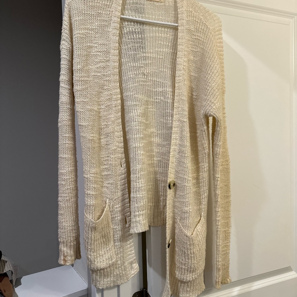 Hollister Cream Knit Women's Cardigan
